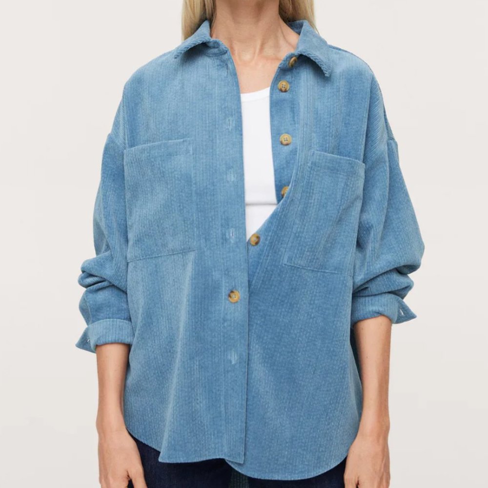 Mango Corduroy pockets overshirt